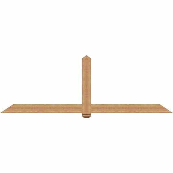 Ekena Millwork Eugene Smooth Timber Gable Bracket, Western Red Cedar, 108"W x 36"H x 3 1/2"D x 5 1/2"F, 8/12 Pitch GBW108X36X0406EUG00SWR - main